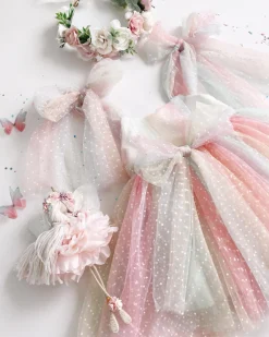 Rainbow Fairy Floss Girls Party Dress