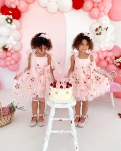 Raspberry Rose Stretch Baby Girls Flower Crown
