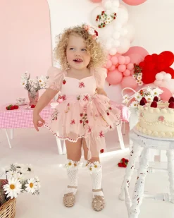 Raspberry Rose Stretch Baby Girls Flower Crown