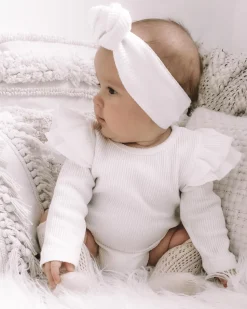 Ribbed Milk Baby Girl Hair Accessories
