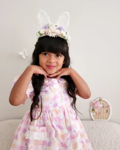 Rosie Mae Bunny Ears Floral Garland - Lilac