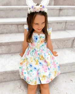 Rosie Mae Bunny Ears Floral Garland - Lilac