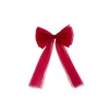 Ruby Red Tulle Bow