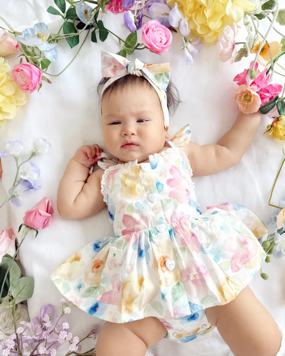 Sable Baby Girl Floral Romper