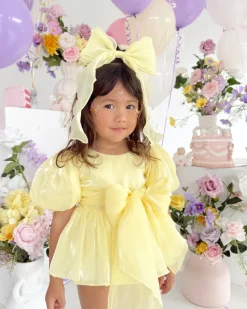 Scarlette Rose Canary Lemon Baby Girl Romper