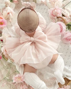 Scarlette Rose Petal Pink Baby Girl Romper