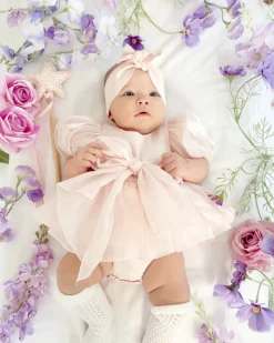 Scarlette Rose Petal Pink Baby Girl Romper