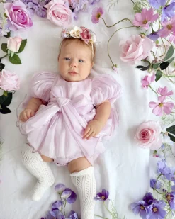Scarlette Rose Purple Pearl Baby Girl Romper