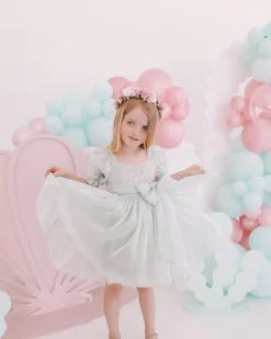 Shell Cove Sequin Green Girls Party Dress