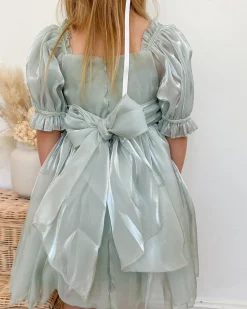 Shell Cove Sequin Green Girls Party Dress