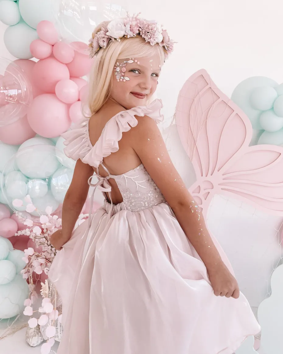 Shell Cove Sequin Pink Girls Party Dress