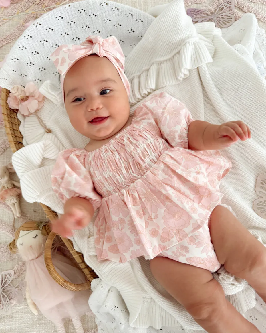 Shiloh Bloom Baby Girl Floral Romper