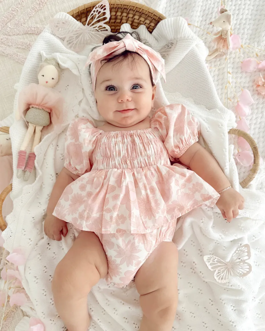 Shiloh Bloom Baby Girl Floral Romper