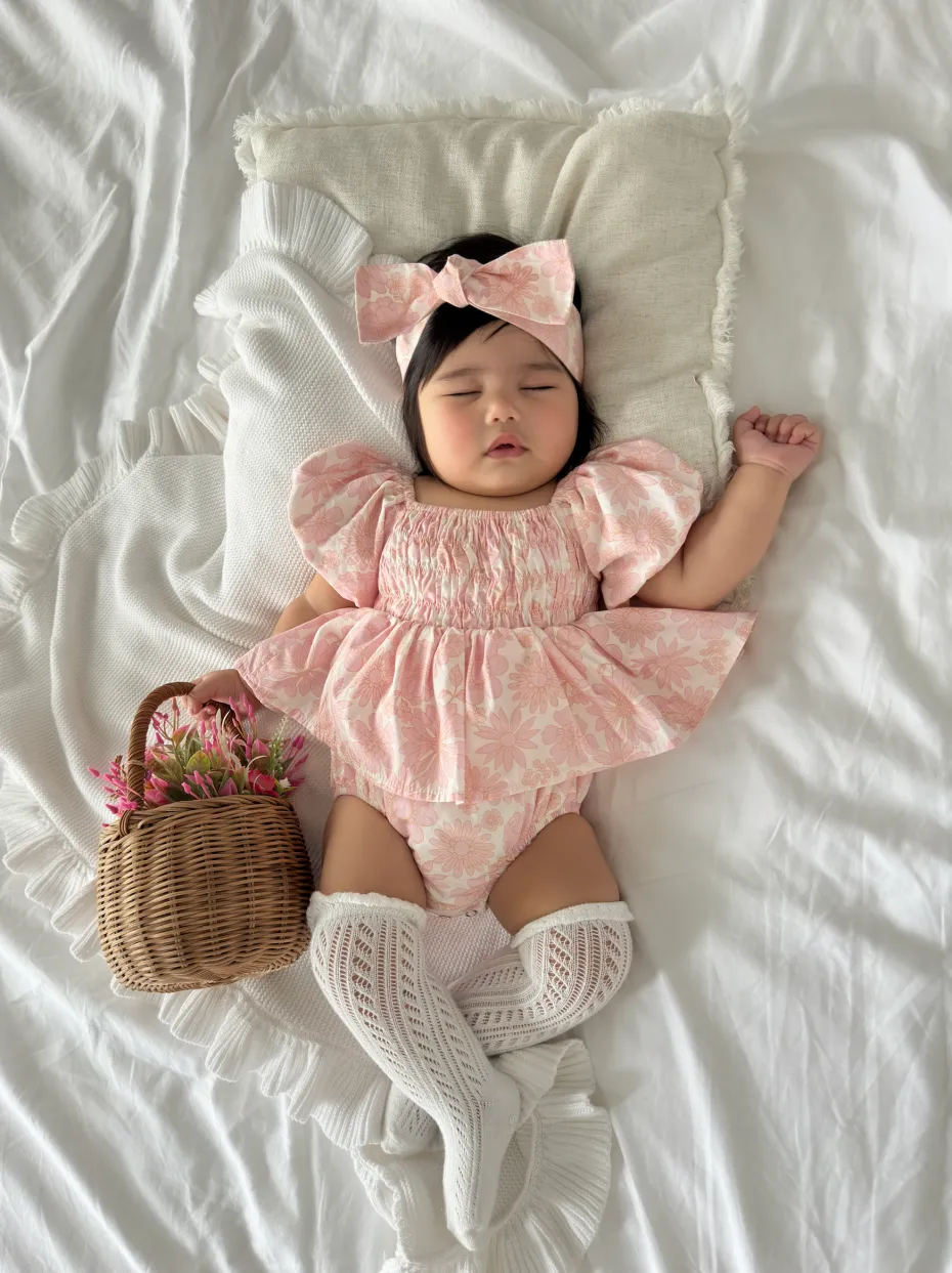 Shiloh Bloom Baby Girl Floral Romper