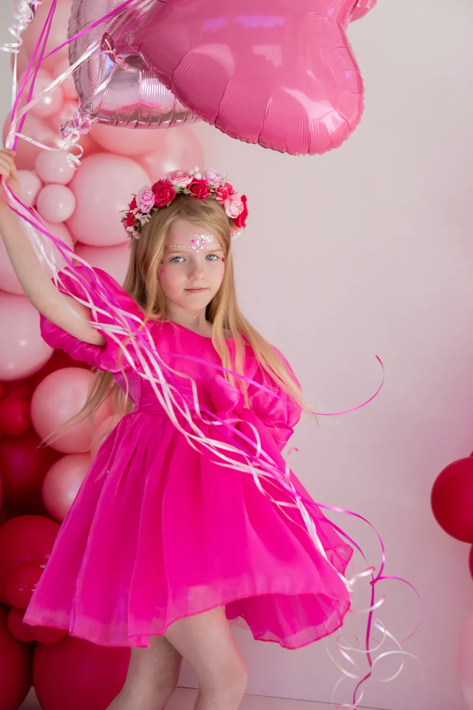 Sophia Fuchsia Pink Girls Flower Crown