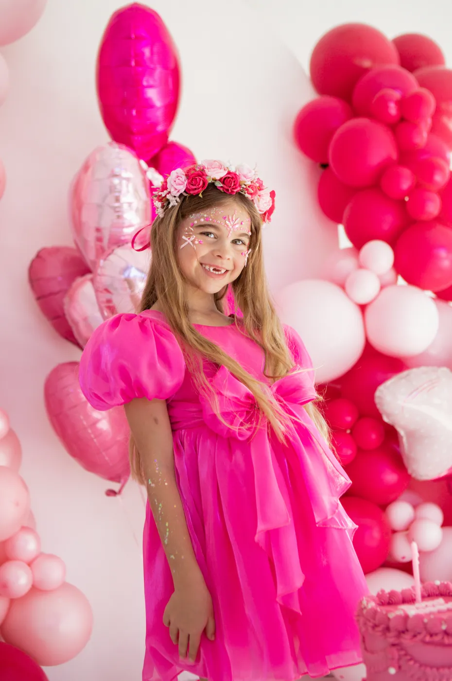 Sophia Fuchsia Pink Girls Flower Crown