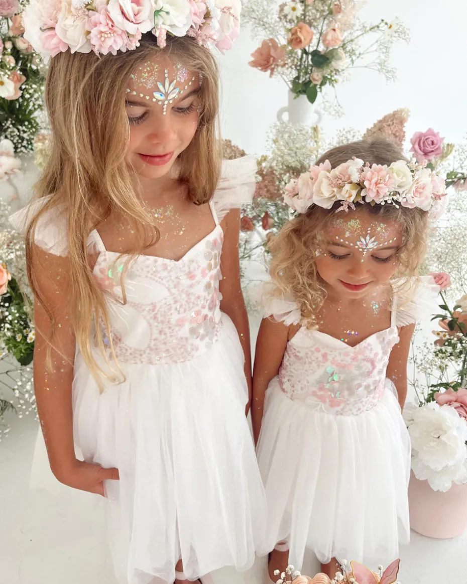 Starfish White Sparkle Sequin Girls Party Dress
