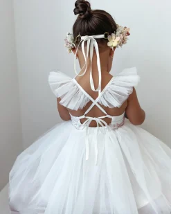 Starfish White Sparkle Sequin Girls Party Dress