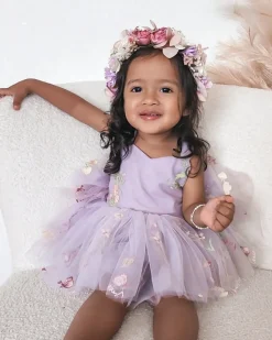 Sugar Plum Lavender Baby Girl Romper