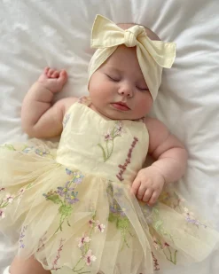 Sugar Plum Lemon Baby Girl Romper