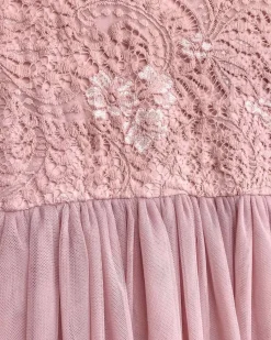 Swan Dusty Rose Flower Girl Dress