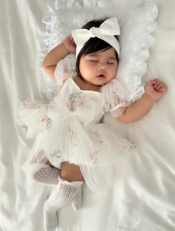 Swan Lake Baby Girl Romper - White