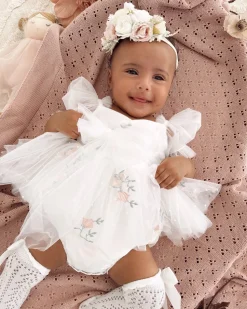Swan Lake Baby Girl Romper - White