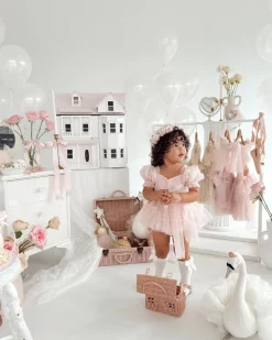 Swan Lake Ballerina Pink Baby Girl Romper