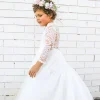 Swan White Flower Girl Lace Dress