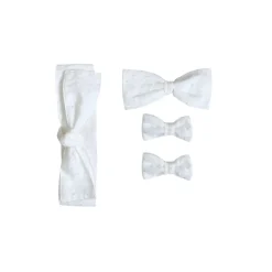 Swiss Dot White Baby Girl Tulle Hair Accessories