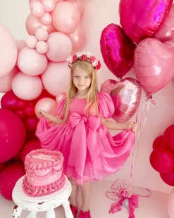 Tabitha Fuchsia Pink Girls Party Dress