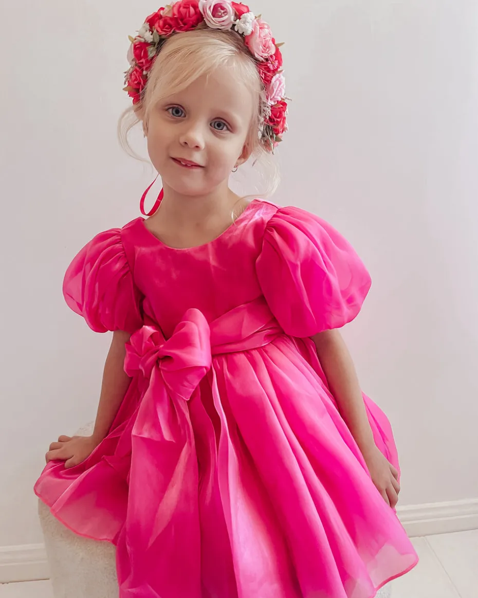 Tabitha Fuchsia Pink Girls Party Dress