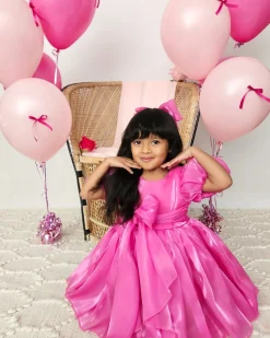 Tabitha Fuchsia Pink Girls Party Dress