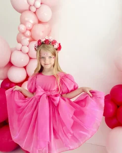 Tabitha Fuchsia Pink Girls Party Dress