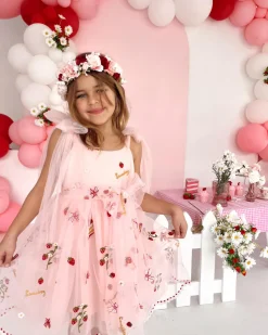 Tea Party Girls Party Dress - Pink