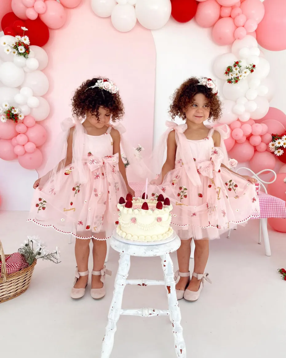Tea Party Girls Party Dress - Pink
