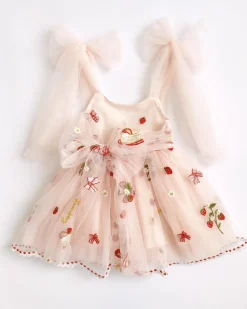 Tea Party Girls Party Dress - Pink