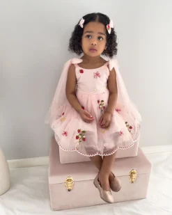 Tea Party Girls Party Dress - Pink