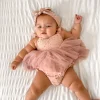 Trixie Belle Dusty Rose Tutu Baby Girl Romper