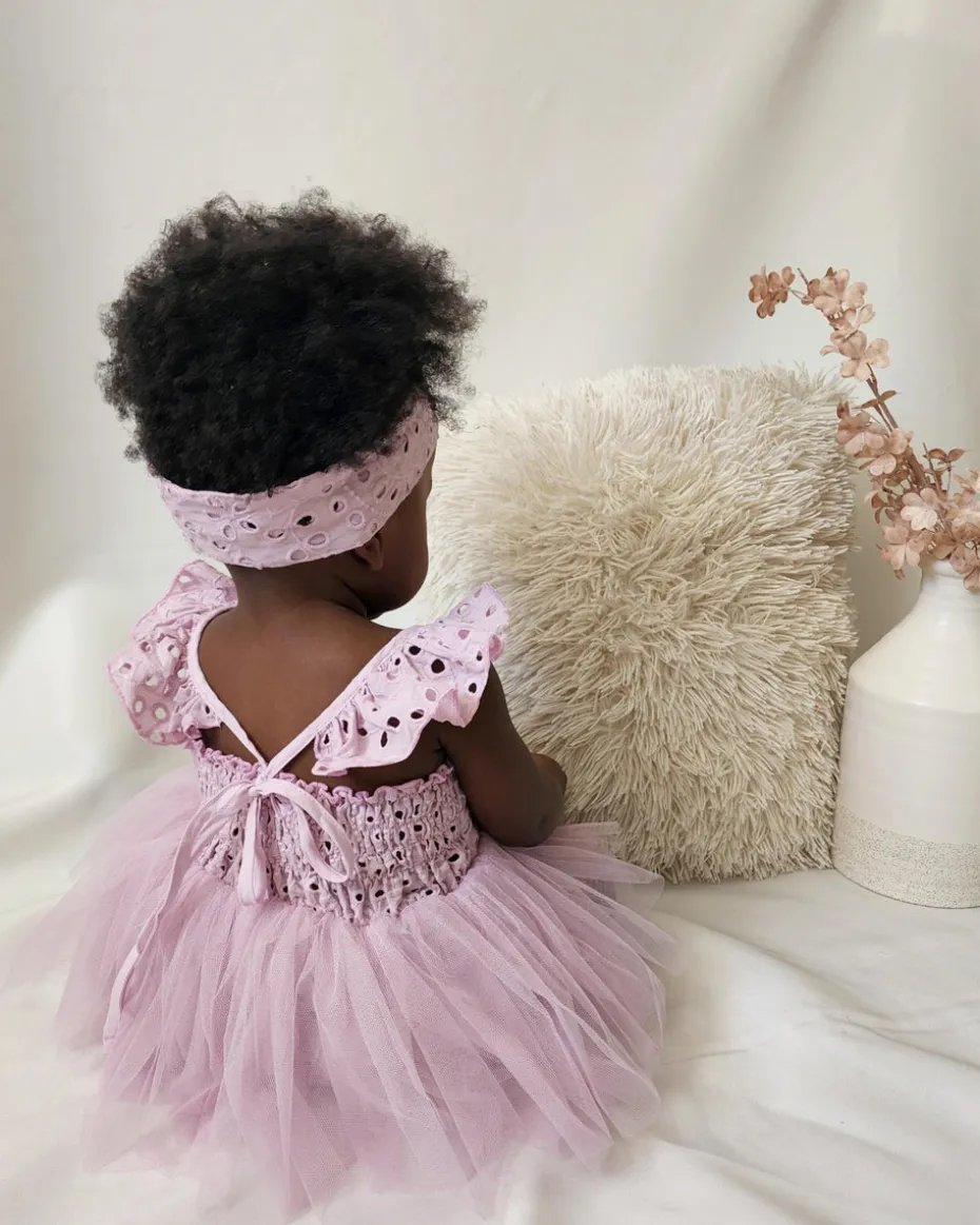 Trixie Belle Lilac Tutu Baby Girl Romper