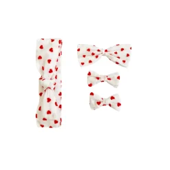 Valentina White Heart Baby Girl Tulle Hair Accessories