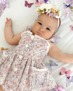 Violet Floral Baby Girl Floral Romper