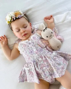 Violet Floral Baby Girl Floral Romper
