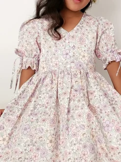Violet Girls Floral Dress