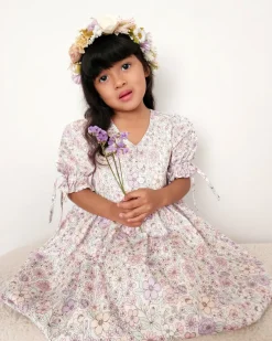 Violet Girls Floral Dress