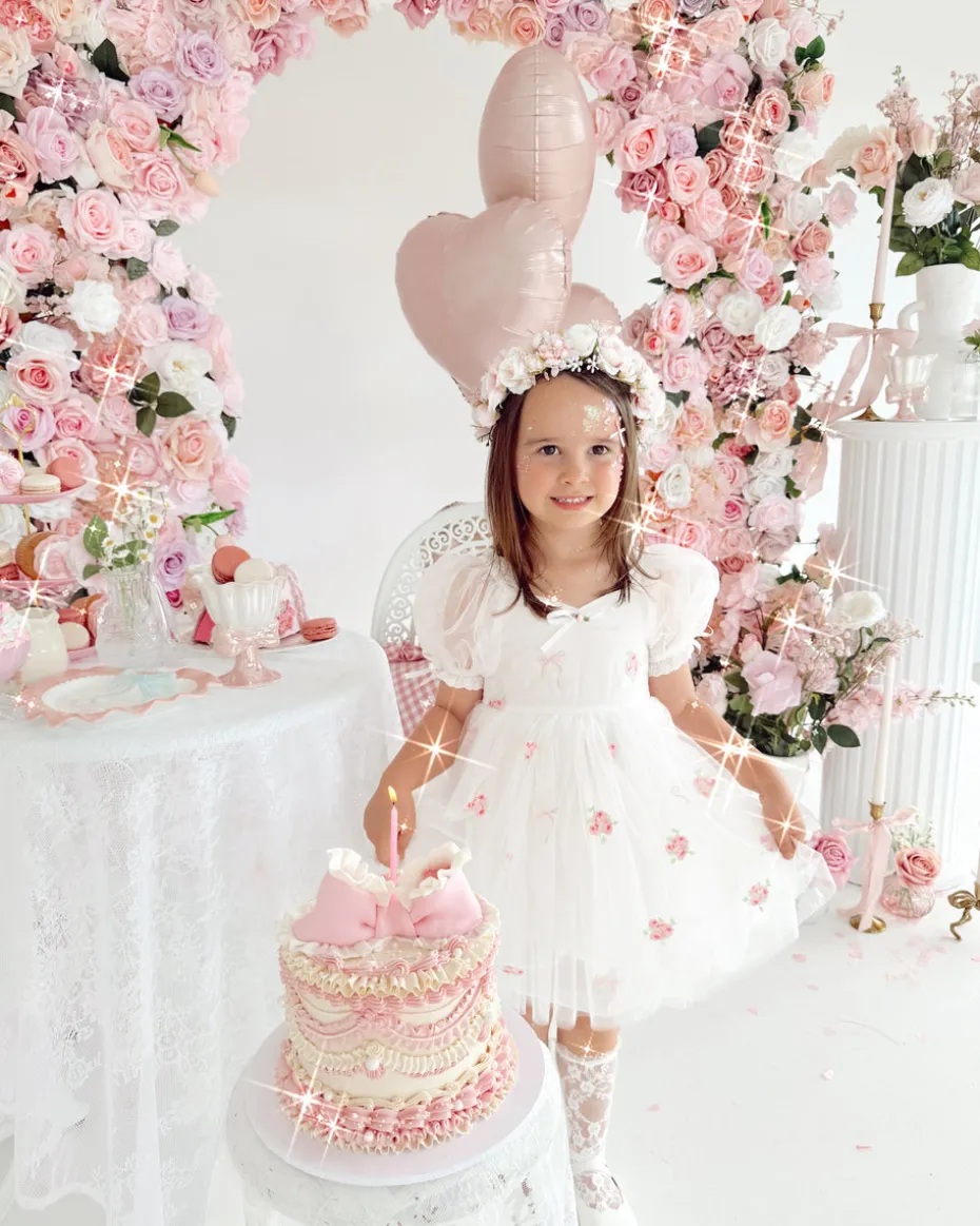 Vivienne Belle Girls Party Dress - White