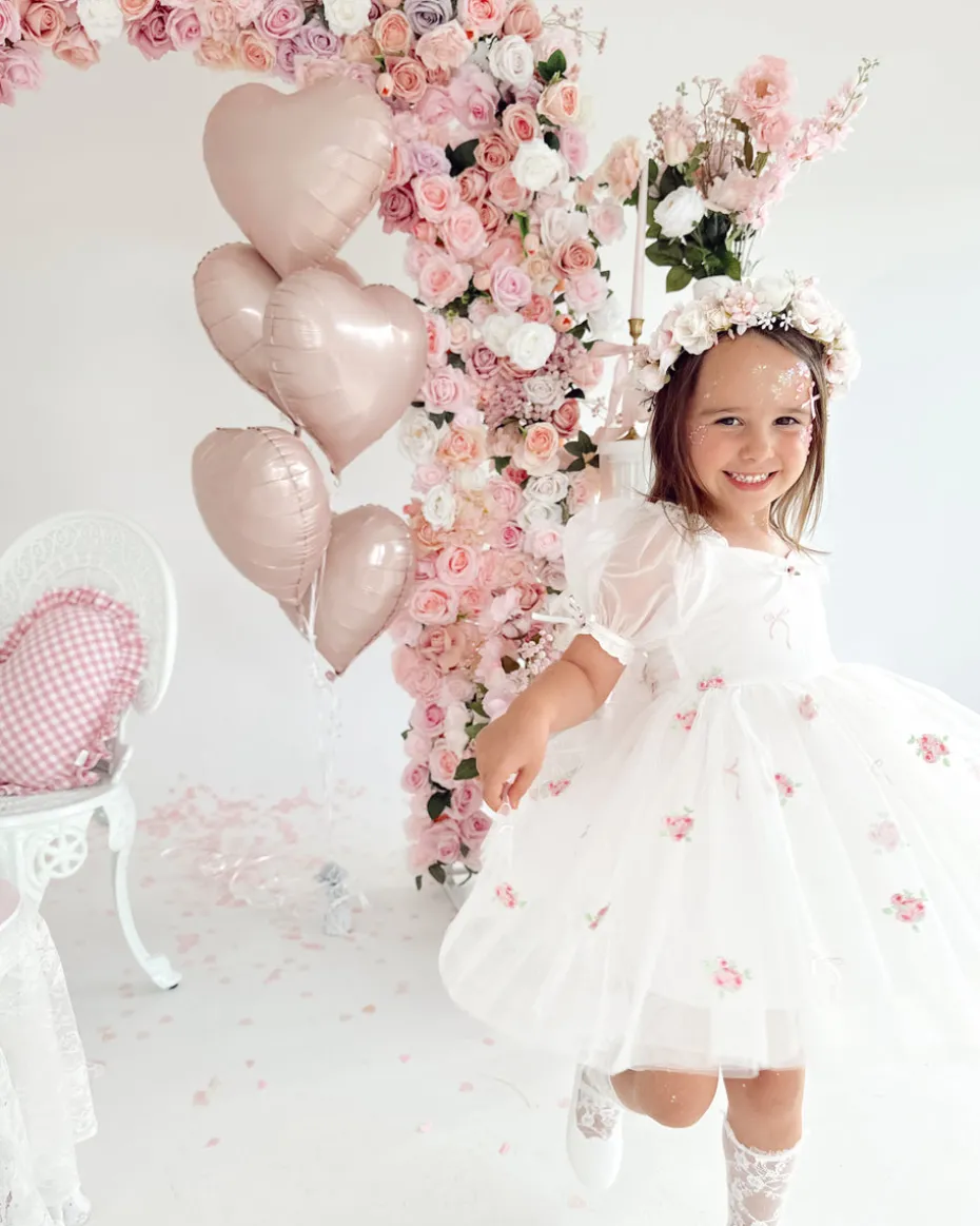 Vivienne Belle Girls Party Dress - White