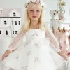 White Aurora Girls Party Dress
