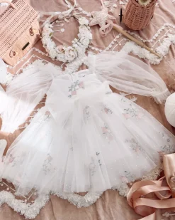 White Aurora Girls Party Dress