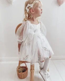 White Aurora Girls Party Dress